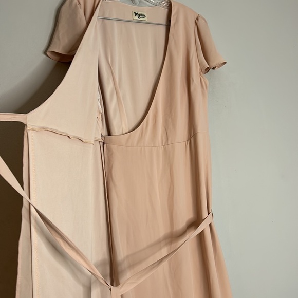 Show Me Your Mumu Noelle Wrap Dress Dusty Blush pink large maxi gown - Picture 6 of 15